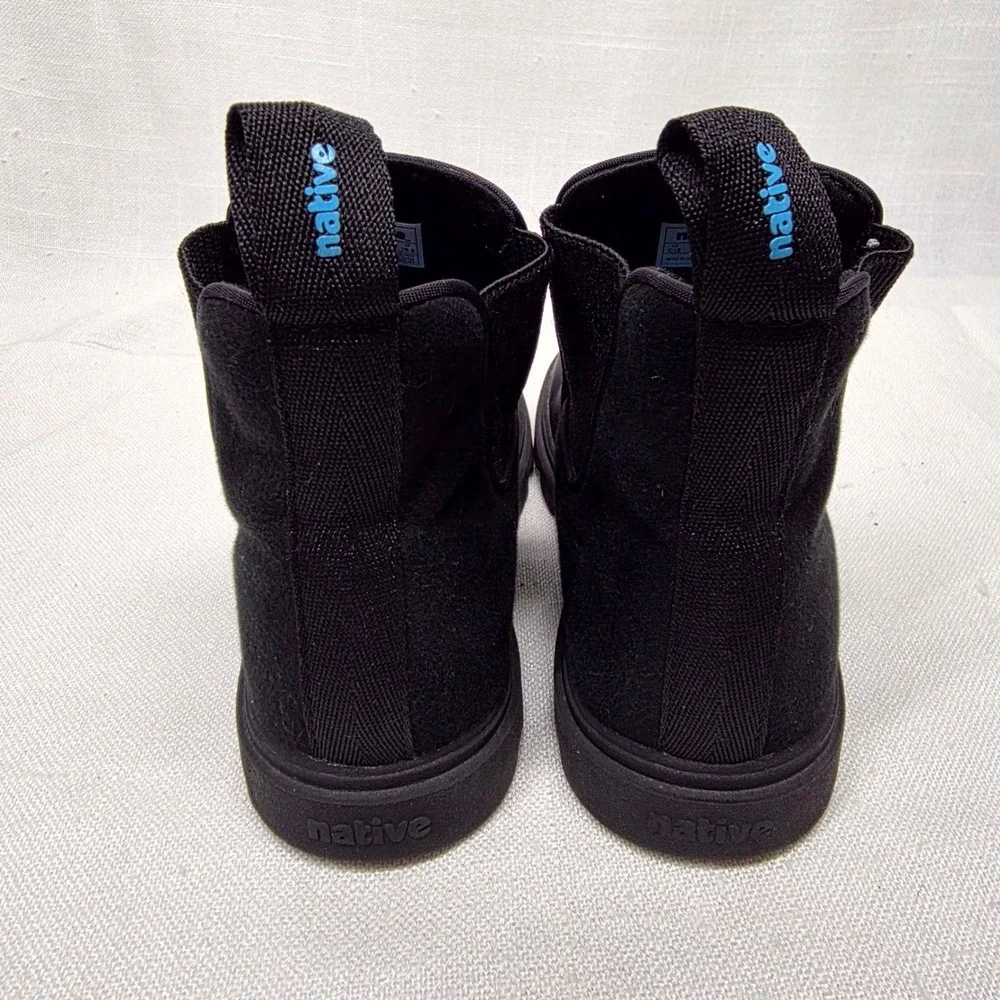 Native Kensington Treklite Boots Kids C13 Black Chelsea Slip On Lug Sole Rugged